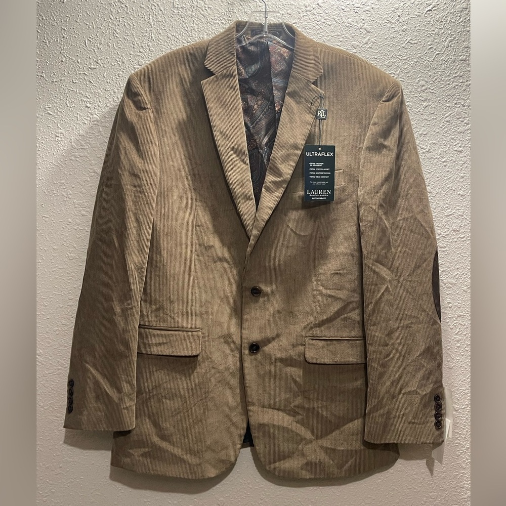 Lauren Ralph Lauren Ultraflex Soft Camel Corduroy Jacket#294